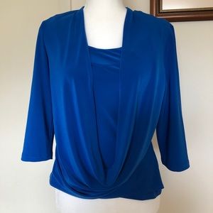 Joseph Ribkoff Blue Half Sleeve Blouse